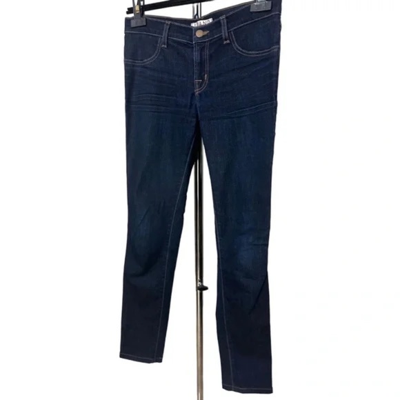 J BRAND Super Skinny Jeans Denim Dark Rinse Low Rise Pockets Zipper Sz 28 - Picture 3 of 10